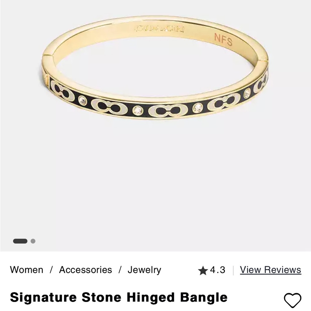 Coach Signature Stone Hinged Bangle - Picture 2 of 6